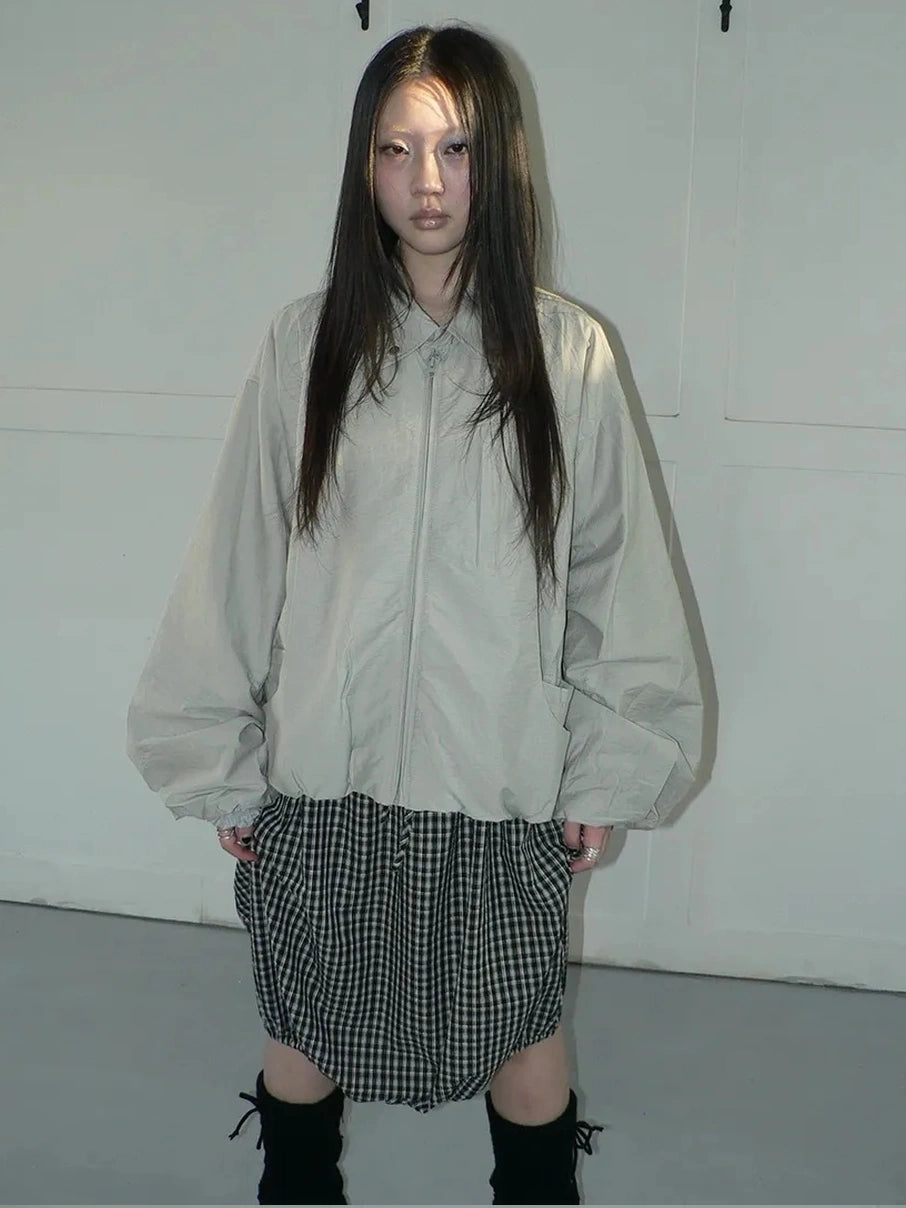 ang project Vintage Loose Fit Collared Work Jacket Jacket