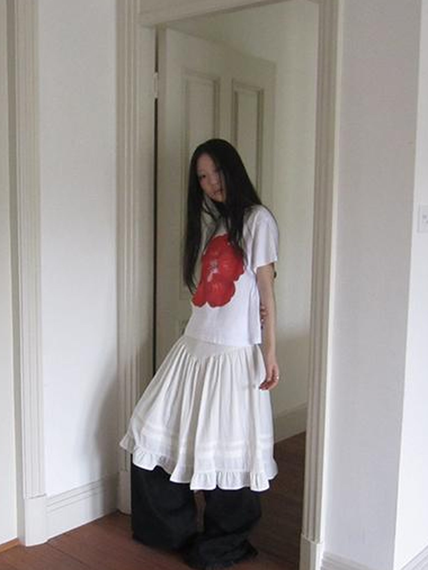 ang project Vintage Minimalist Pleated Midi Skirt