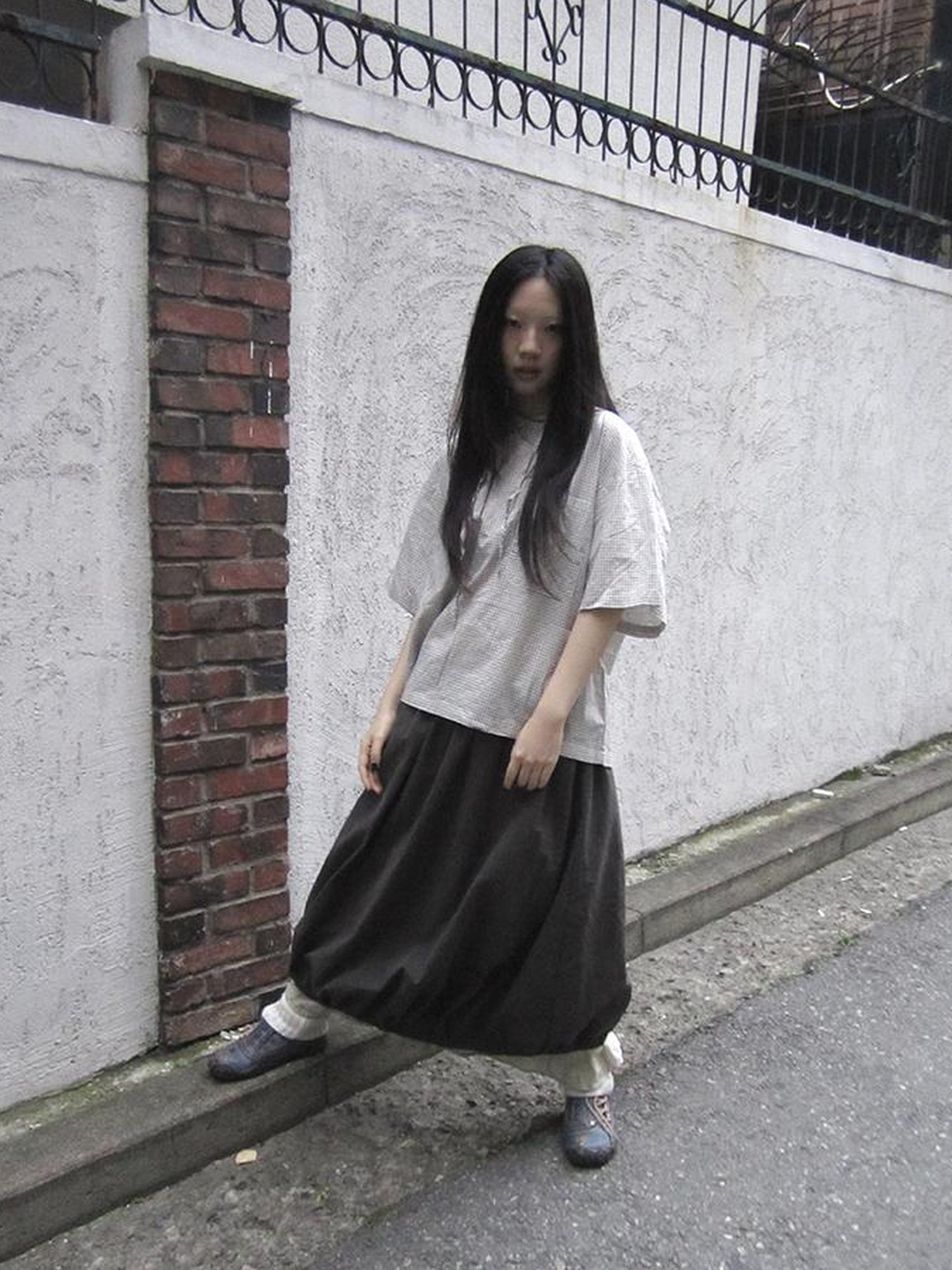 ang project Vintage Plaid Short Sleeve Hooded Shirt