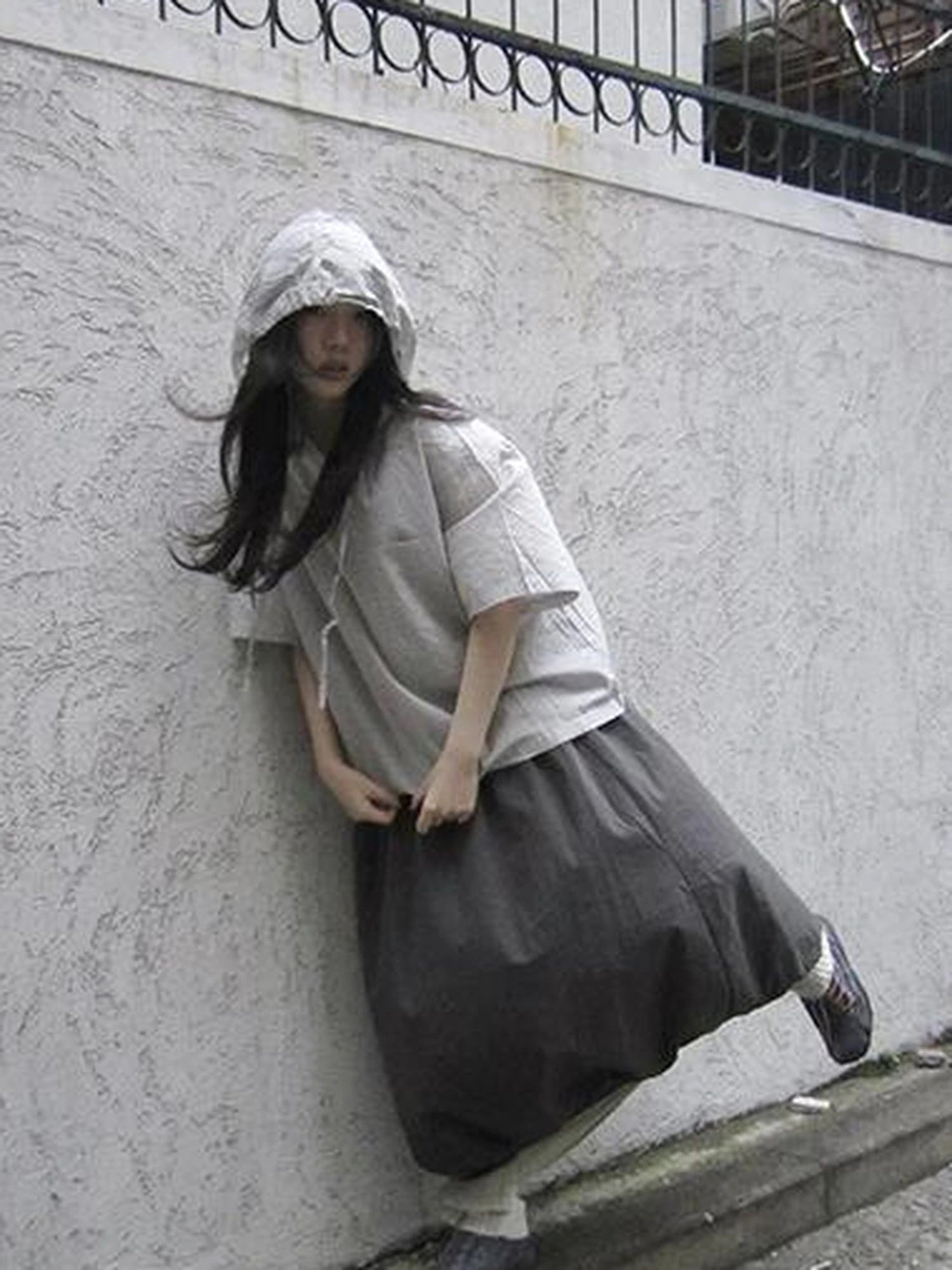 Vintage Plaid Short Sleeve Hooded Shirt