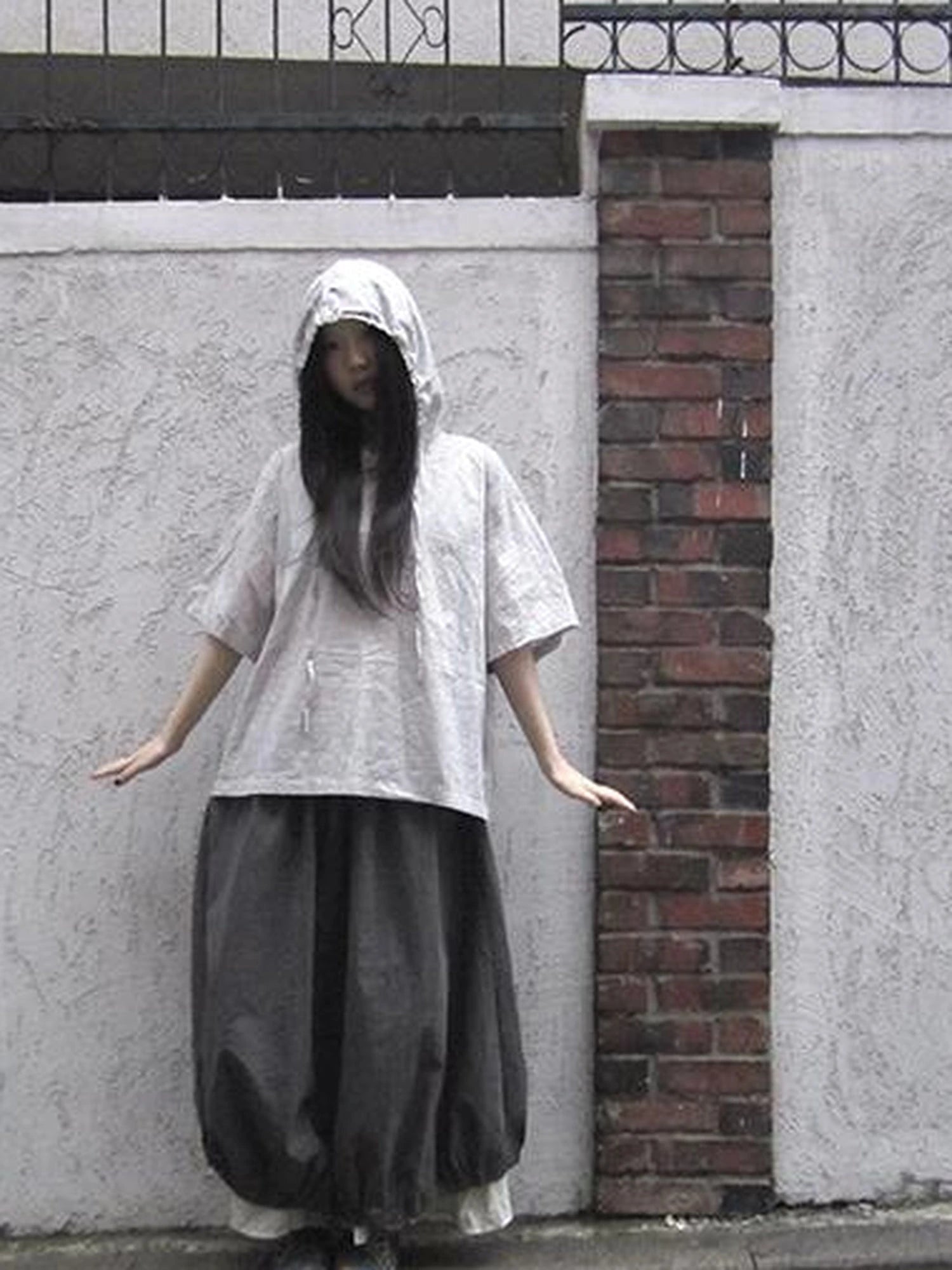 Vintage Plaid Short Sleeve Hooded Shirt