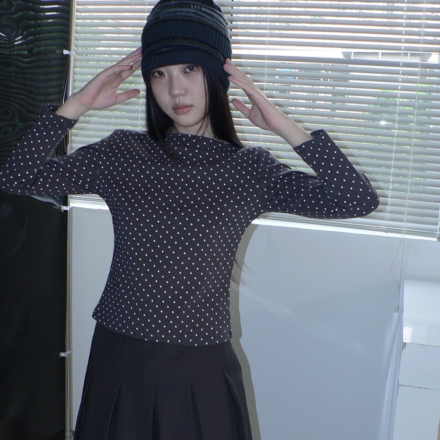 ang_project_Vintage_Polka_Dot_Print_Cropped_T-shirt_MISSTT