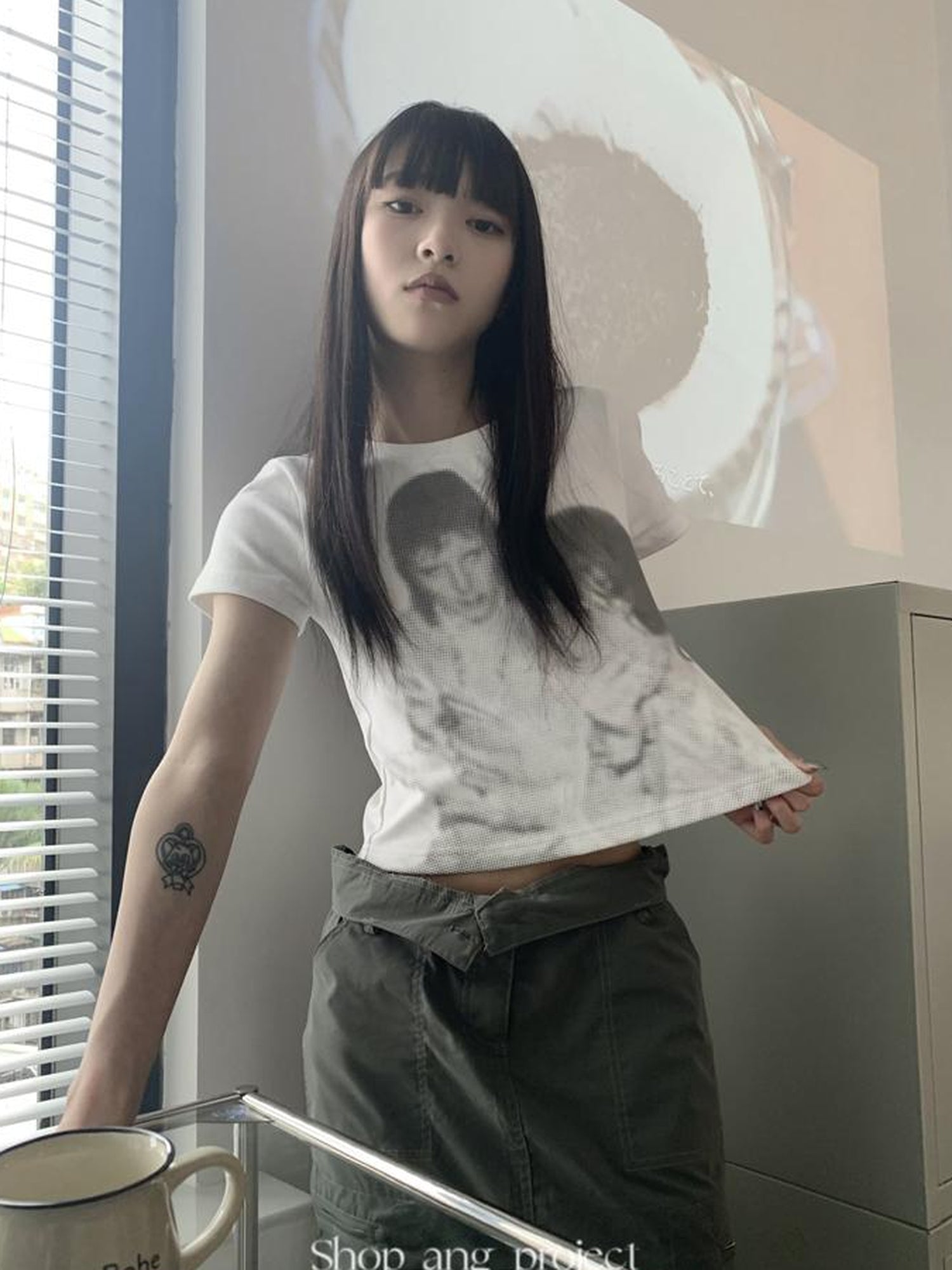 Updateang project Vintage Portrait Print Cropped Tee Summer 2022