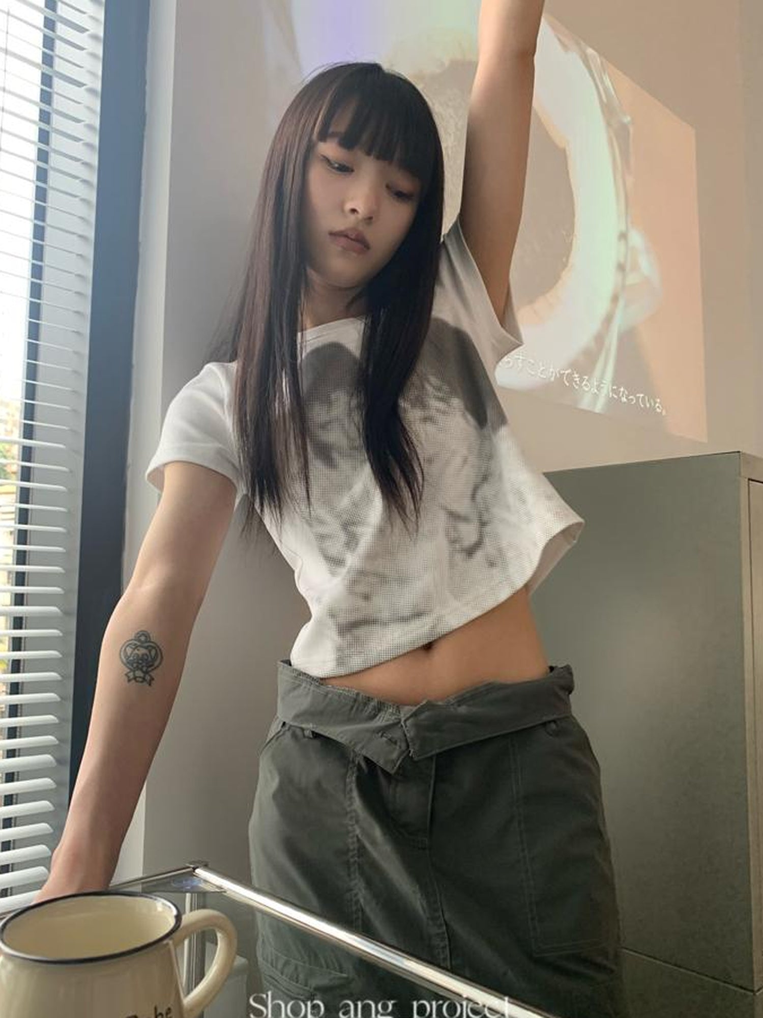 Updateang project Vintage Portrait Print Cropped Tee Summer 2022