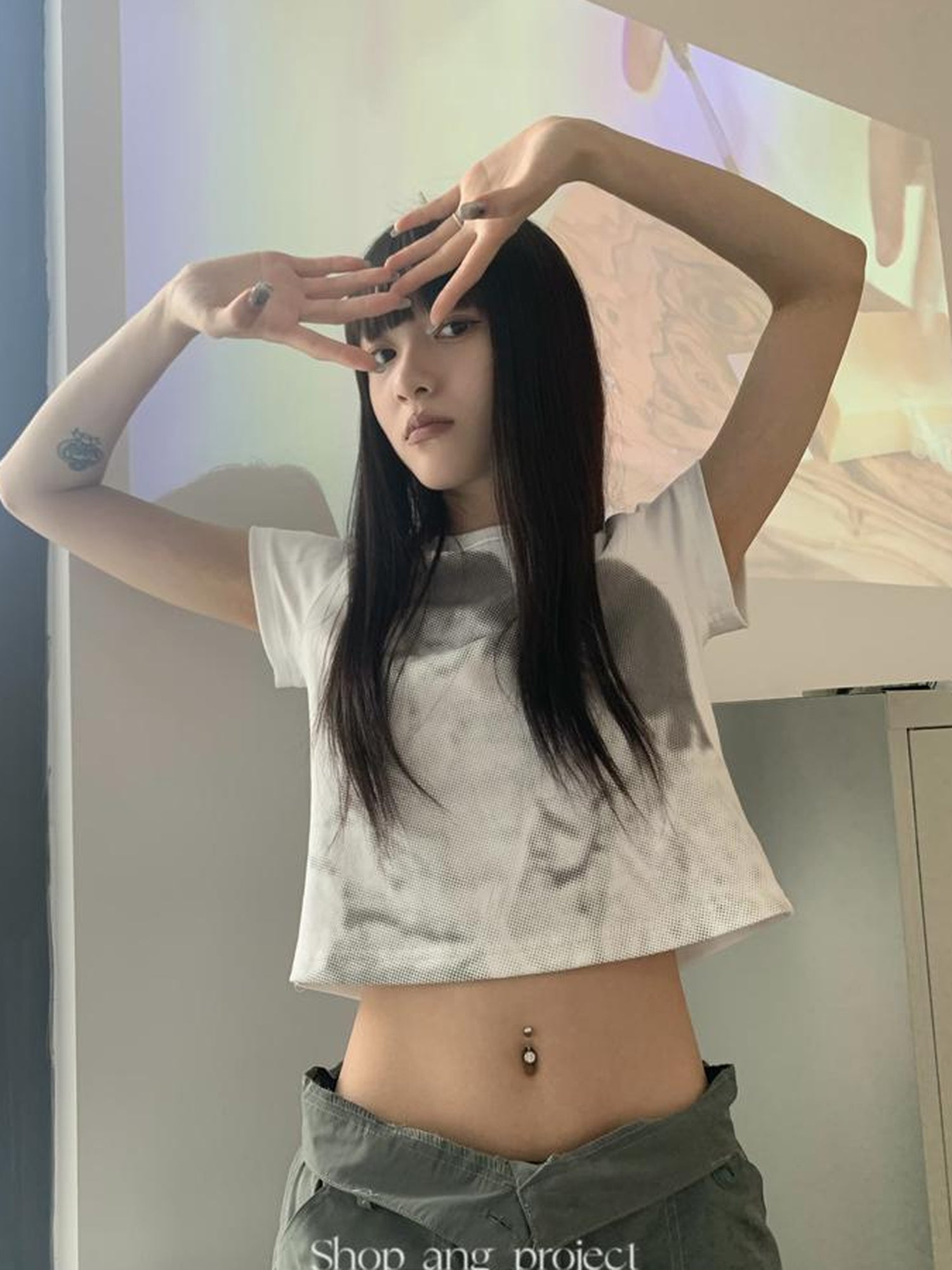 Updateang project Vintage Portrait Print Cropped Tee Summer 2022