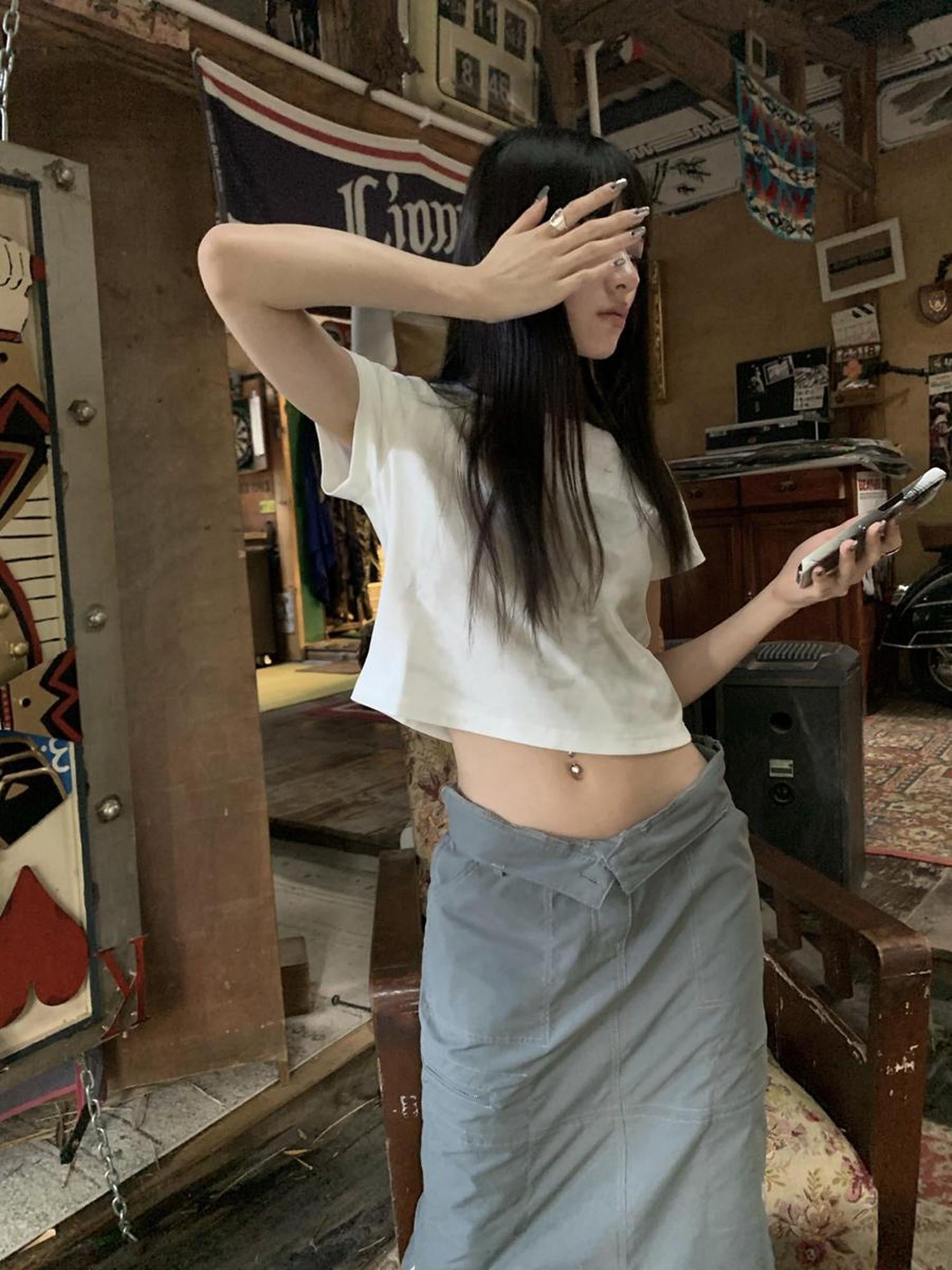 Updateang project Vintage Portrait Print Cropped Tee Summer 2022