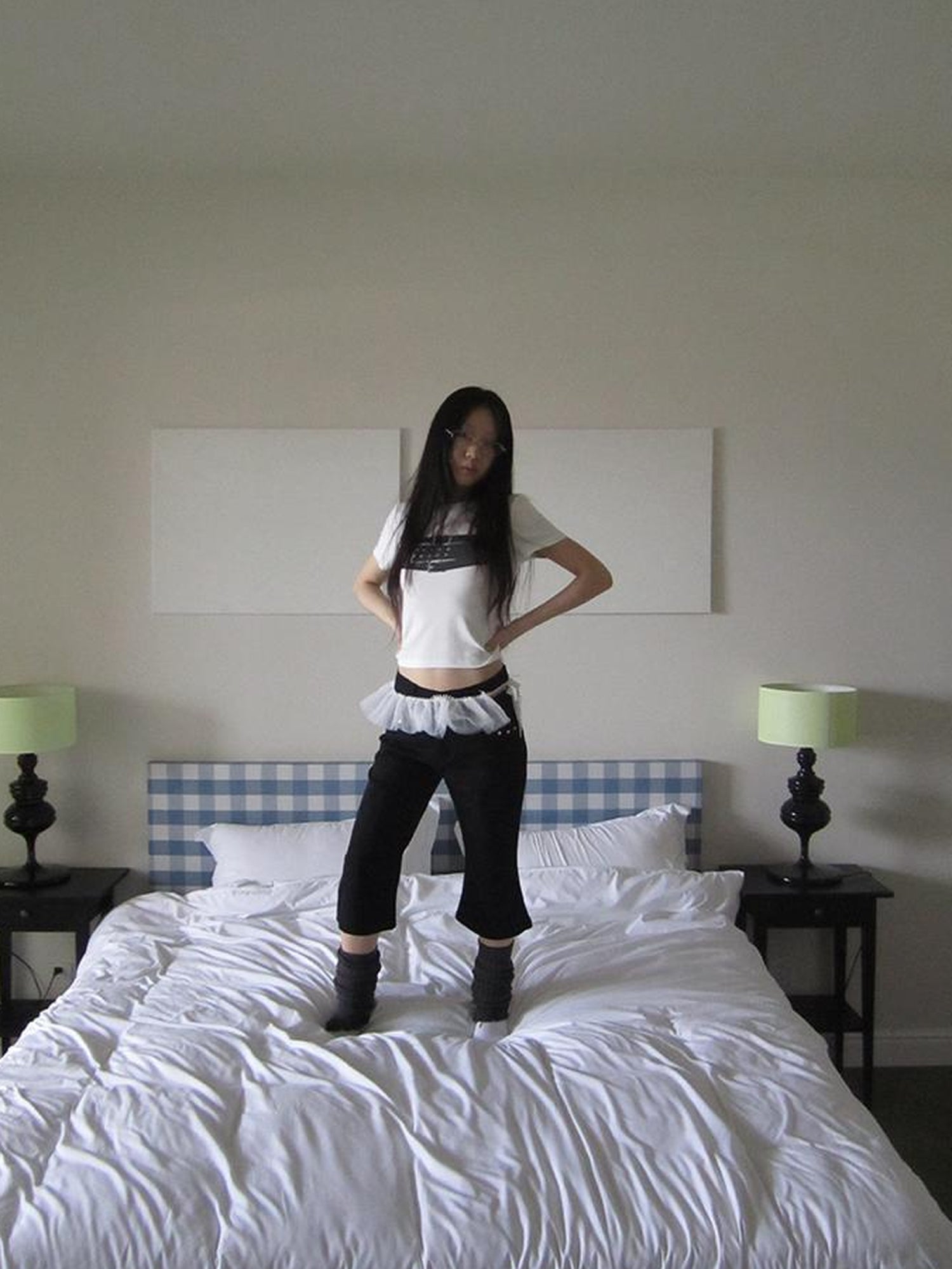 ang project Vintage Rivet Slimming Cropped Flared Pants