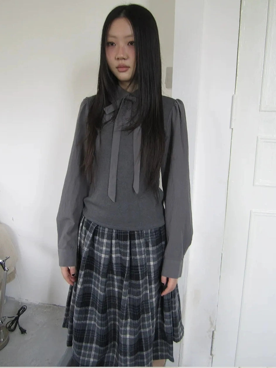 ang project Vintage Ruffled Lace Up Vest Blouse Shirts