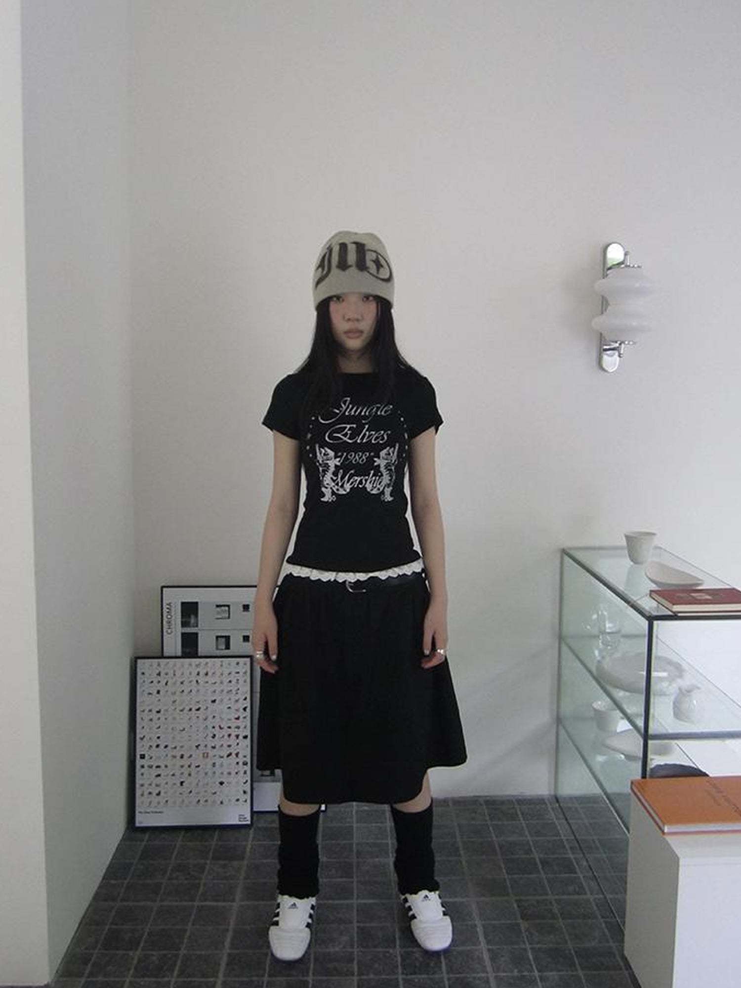 Vintage Solid A Line Skirt with Belt