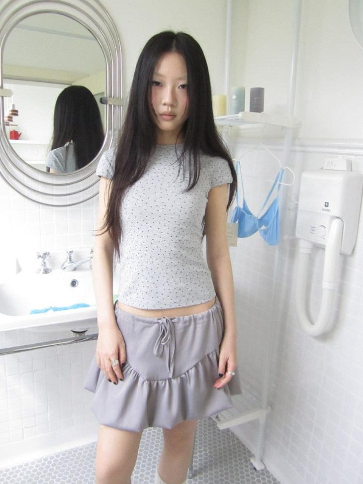 ang project Vintage Star And Polka Dot Print Slim Fit Women&