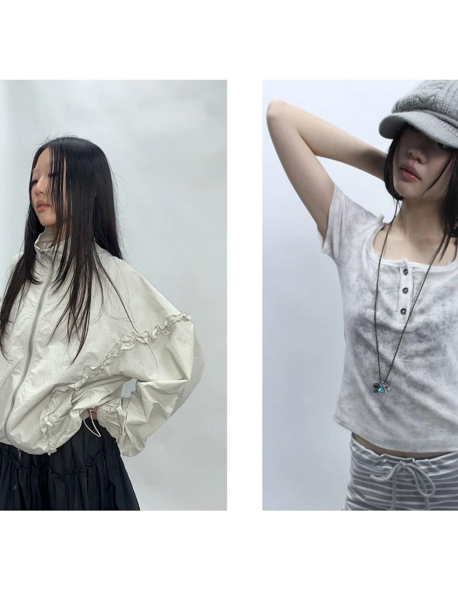 ang project Vintage Striped High Low Hem Bodycon Skirt With Drawstring Waist