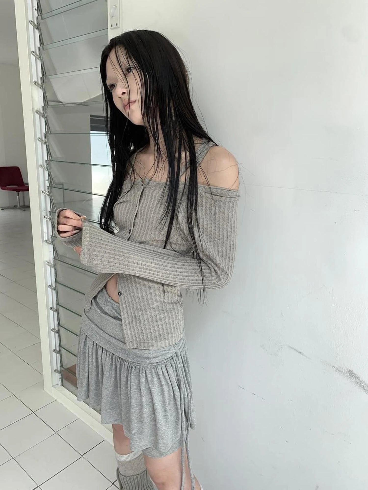 Vintage Textured Button Front Knit Bolero