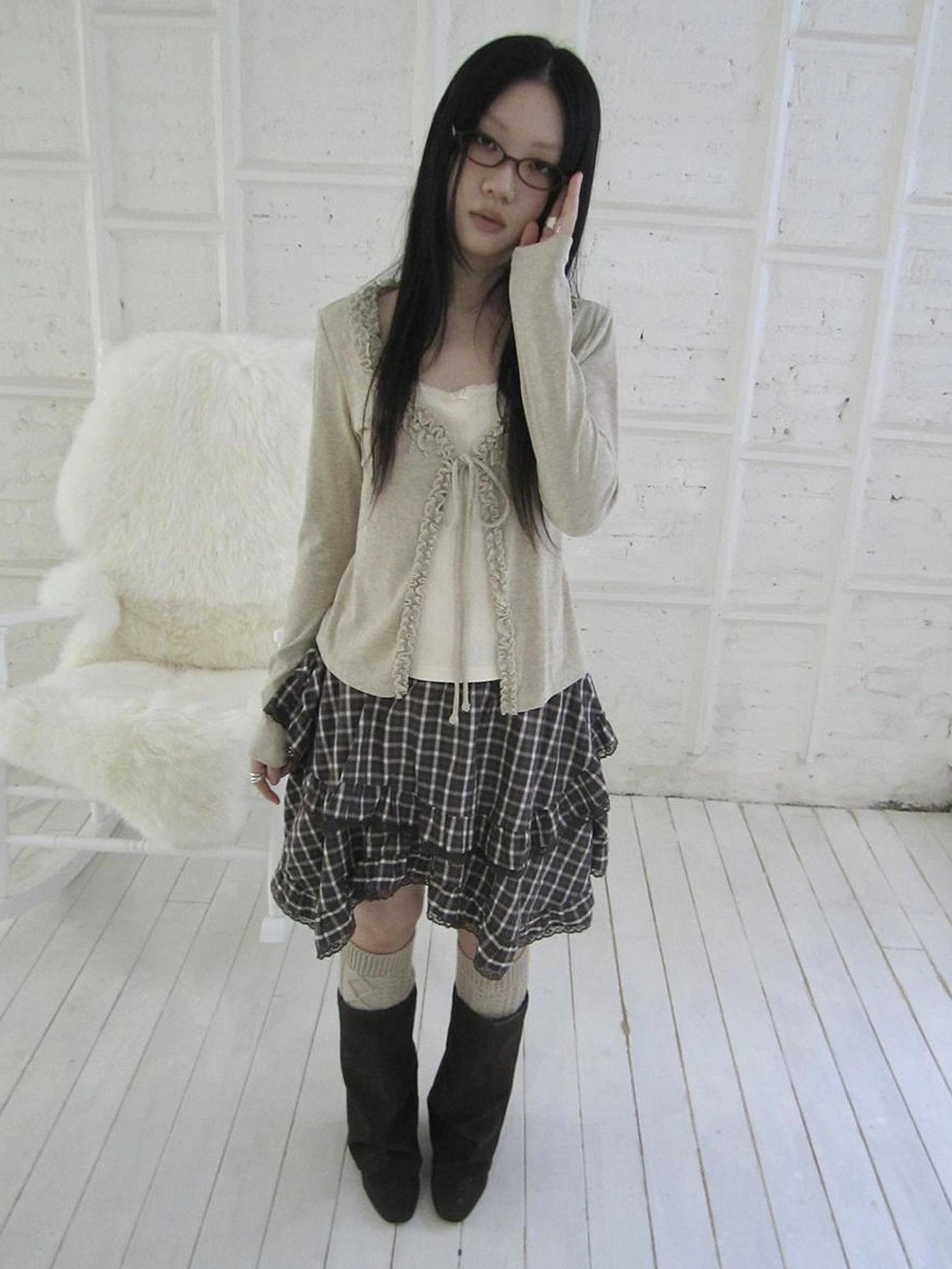 ang project Vintage Two Tone Bow Tie Peplum Blouse T-shirt