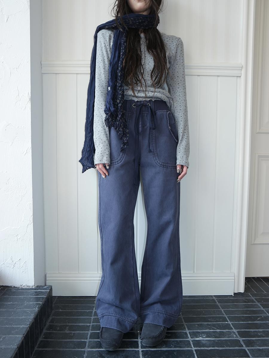 ang project Vintage Washed Drawstring Lace Up Fleece Lined Women&