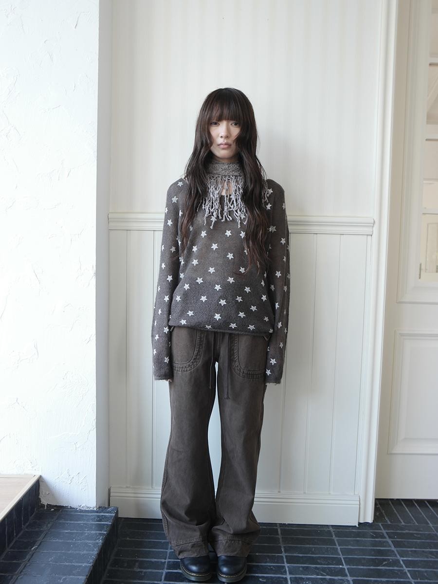 ang project Vintage Washed Drawstring Lace Up Fleece Lined Women&
