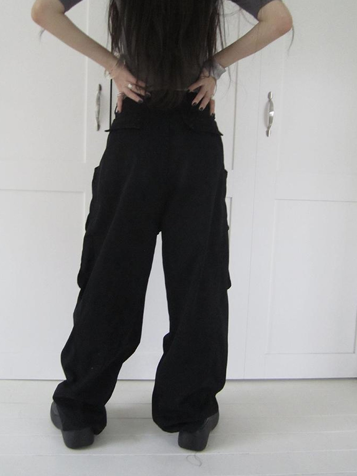 ang project Vintage Washed Pleated Pocket Cargo Pants