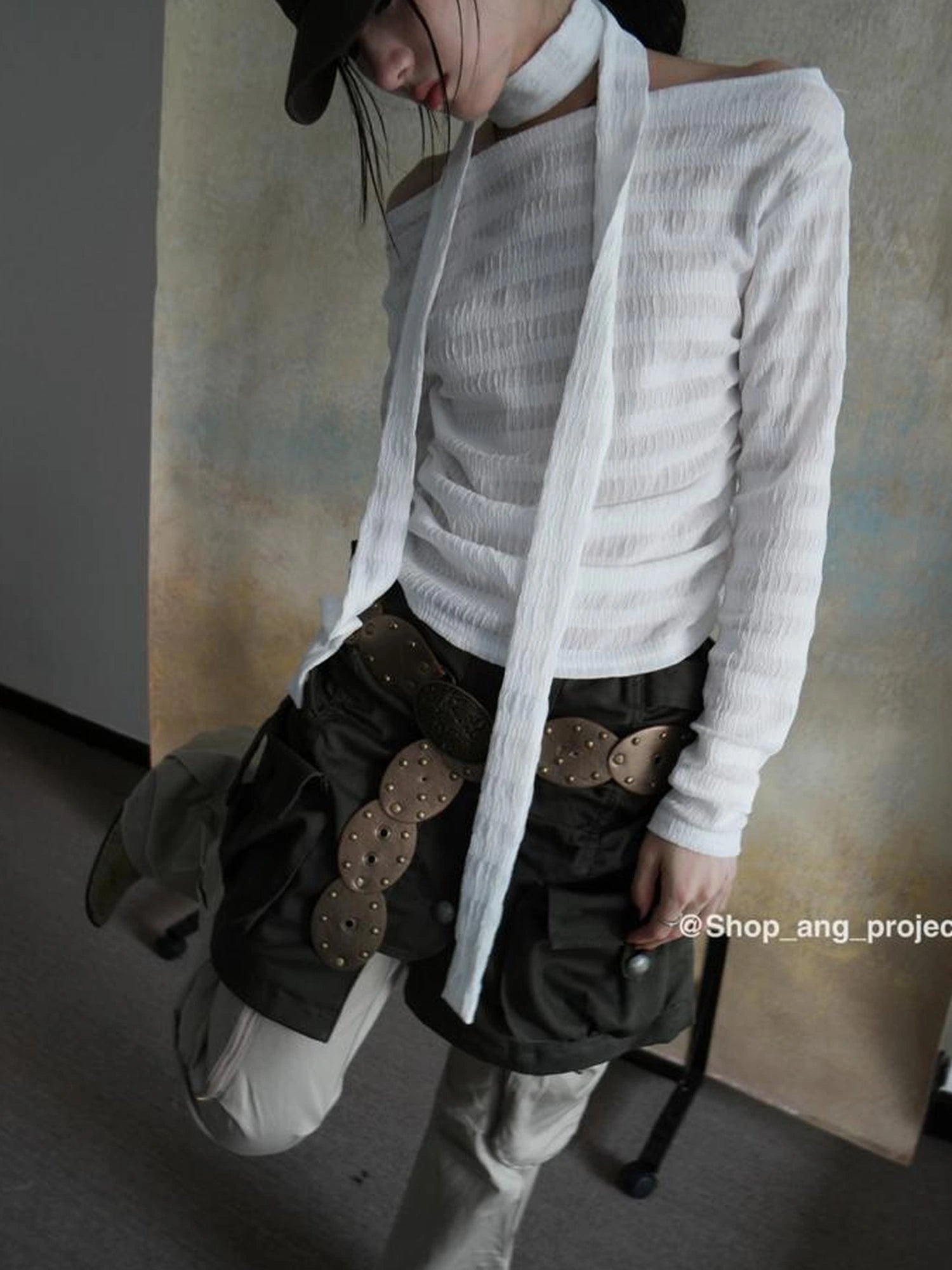 Vintage Y2 K Western Cowboy Metal Buckle Leather Belt