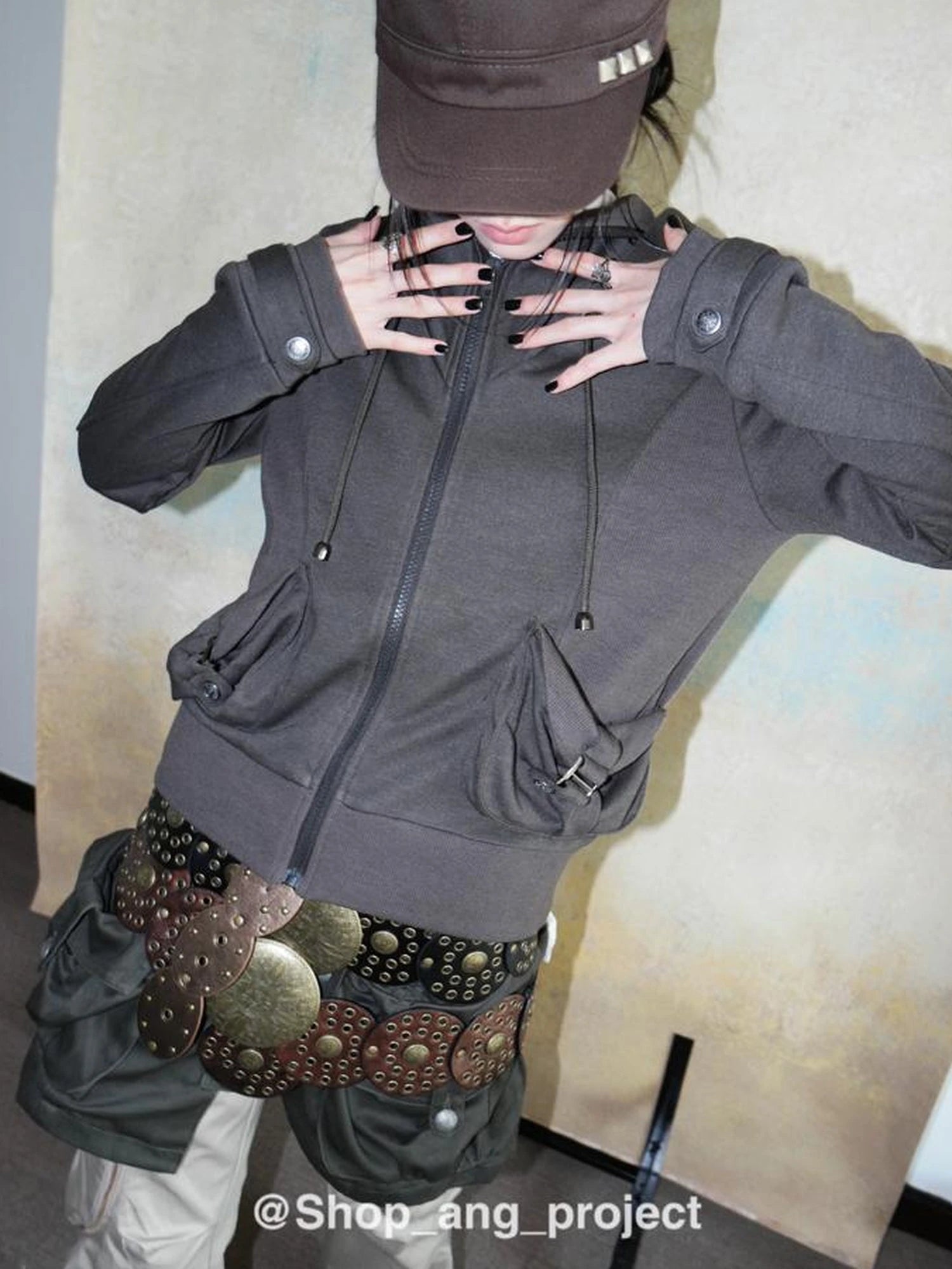 Vintage Y2 K Western Cowboy Metal Buckle Leather Belt