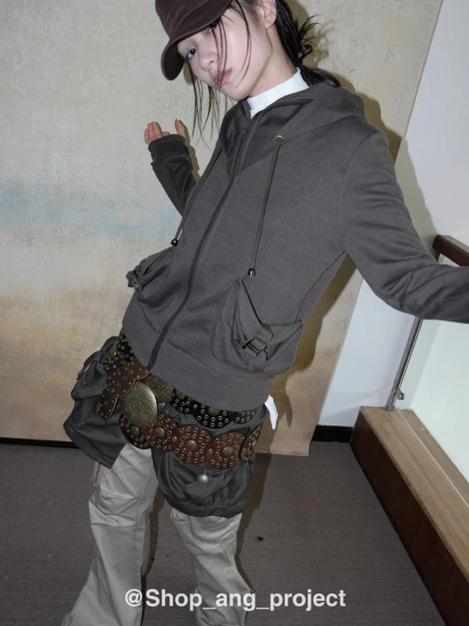 Vintage Y2 K Western Cowboy Metal Buckle Leather Belt