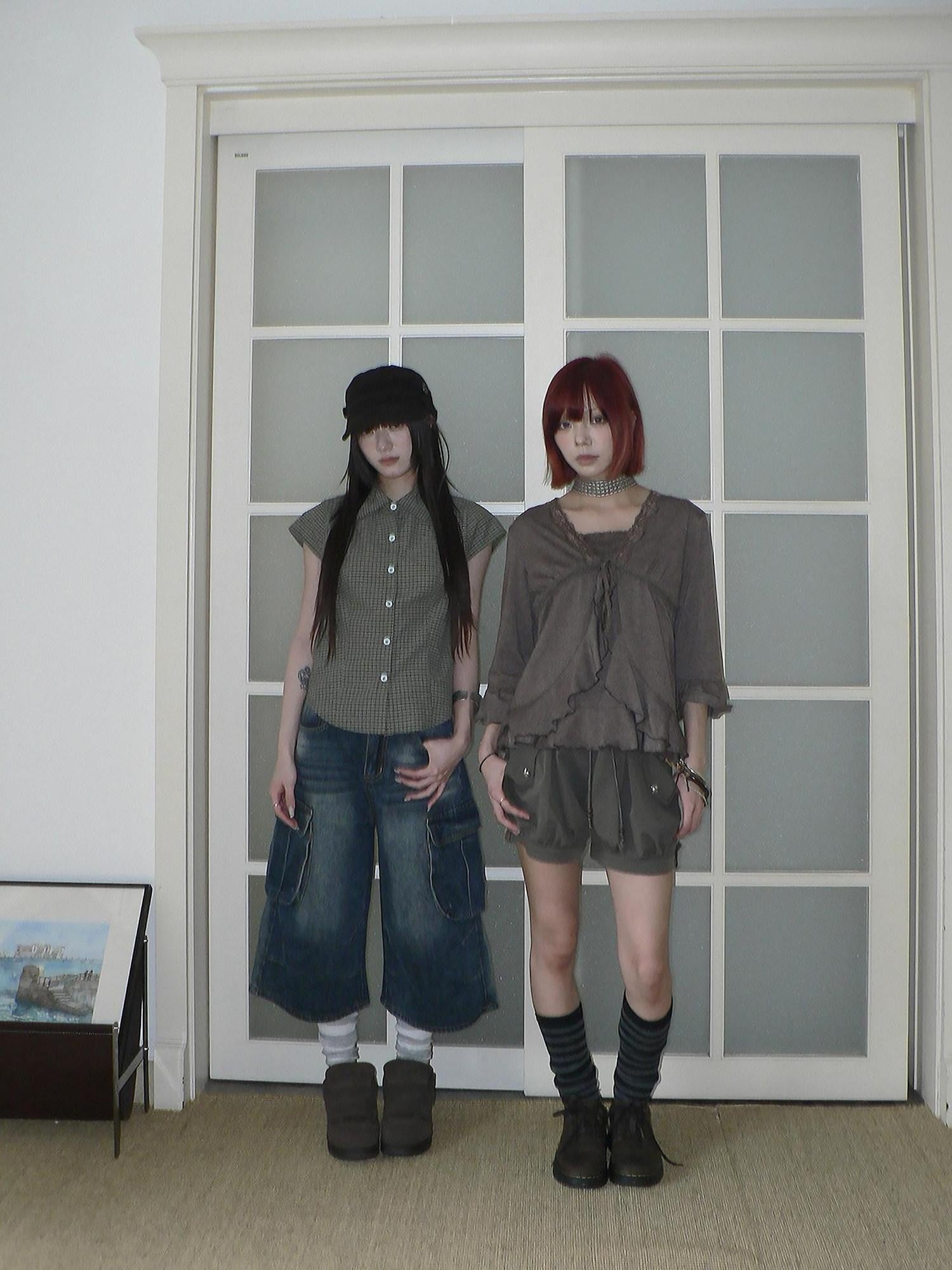 ang project Washed Distressed Pocket Cargo Women&