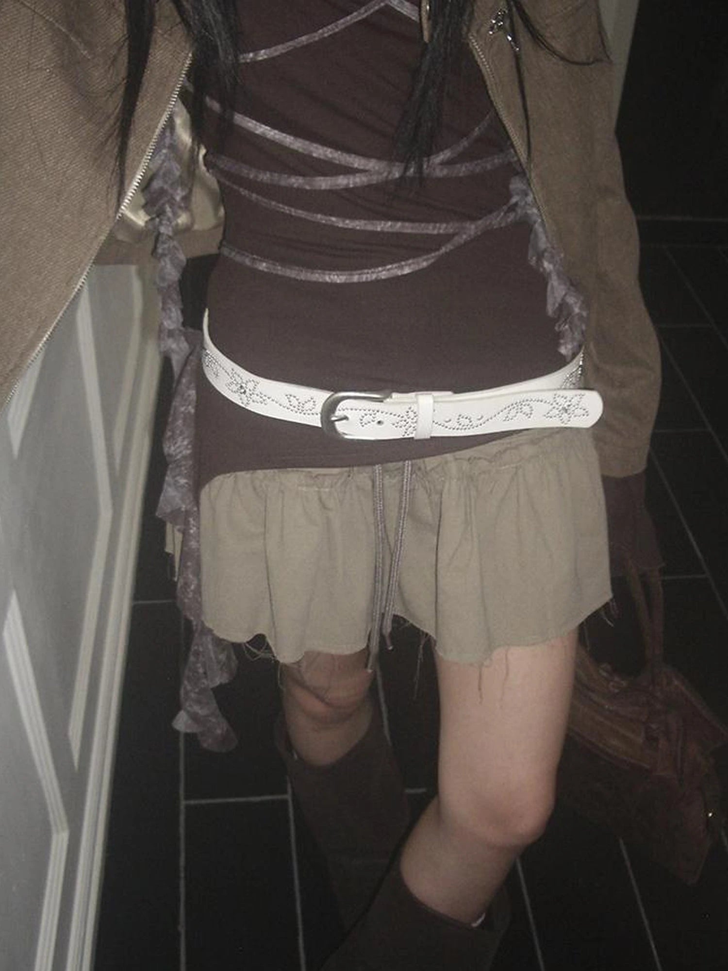 Y2K Studded Metal Buckle Vintage Punk Belt