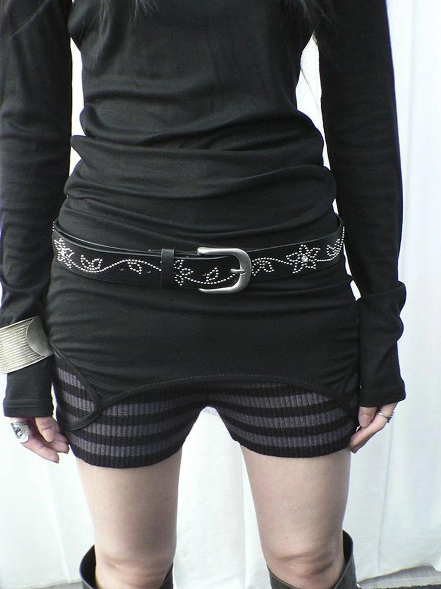 Y2K Studded Metal Buckle Vintage Punk Belt