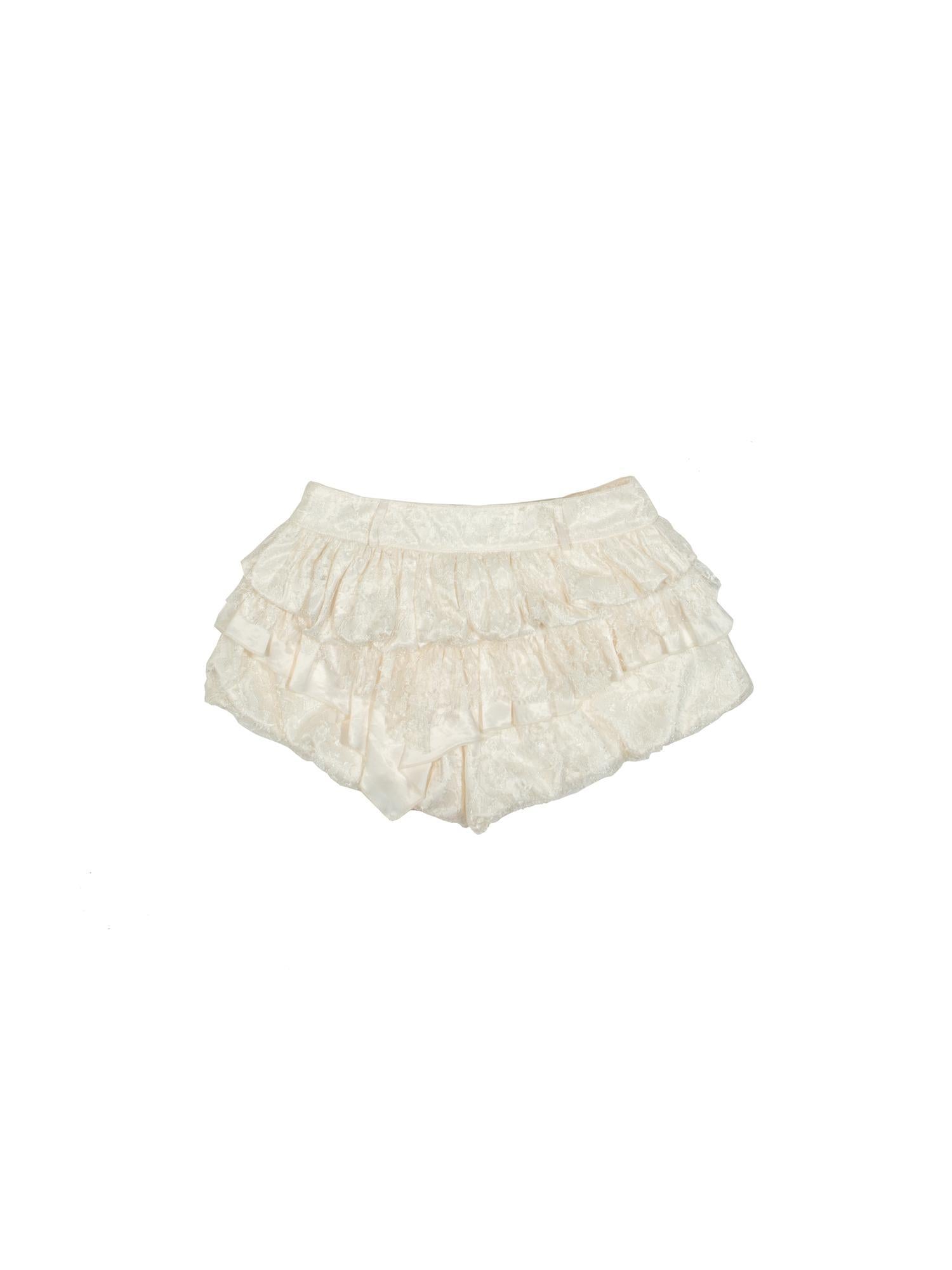 ARIADNAw Layered Lace Satin Punk Goth Bloomer Shorts