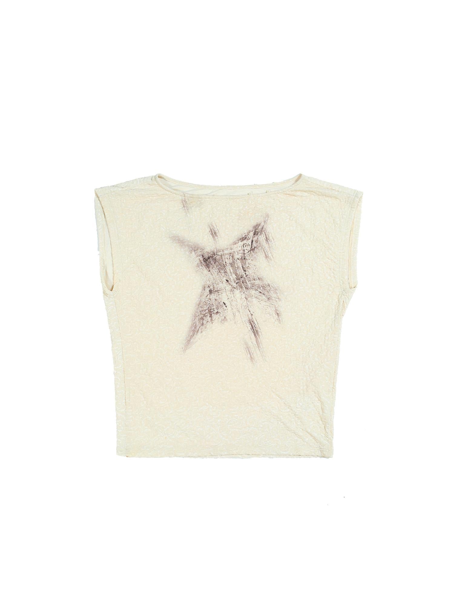 ARIADNAw Ariana Sleeveless Loose Print Summer Tee Slim Fit Lightweight Top