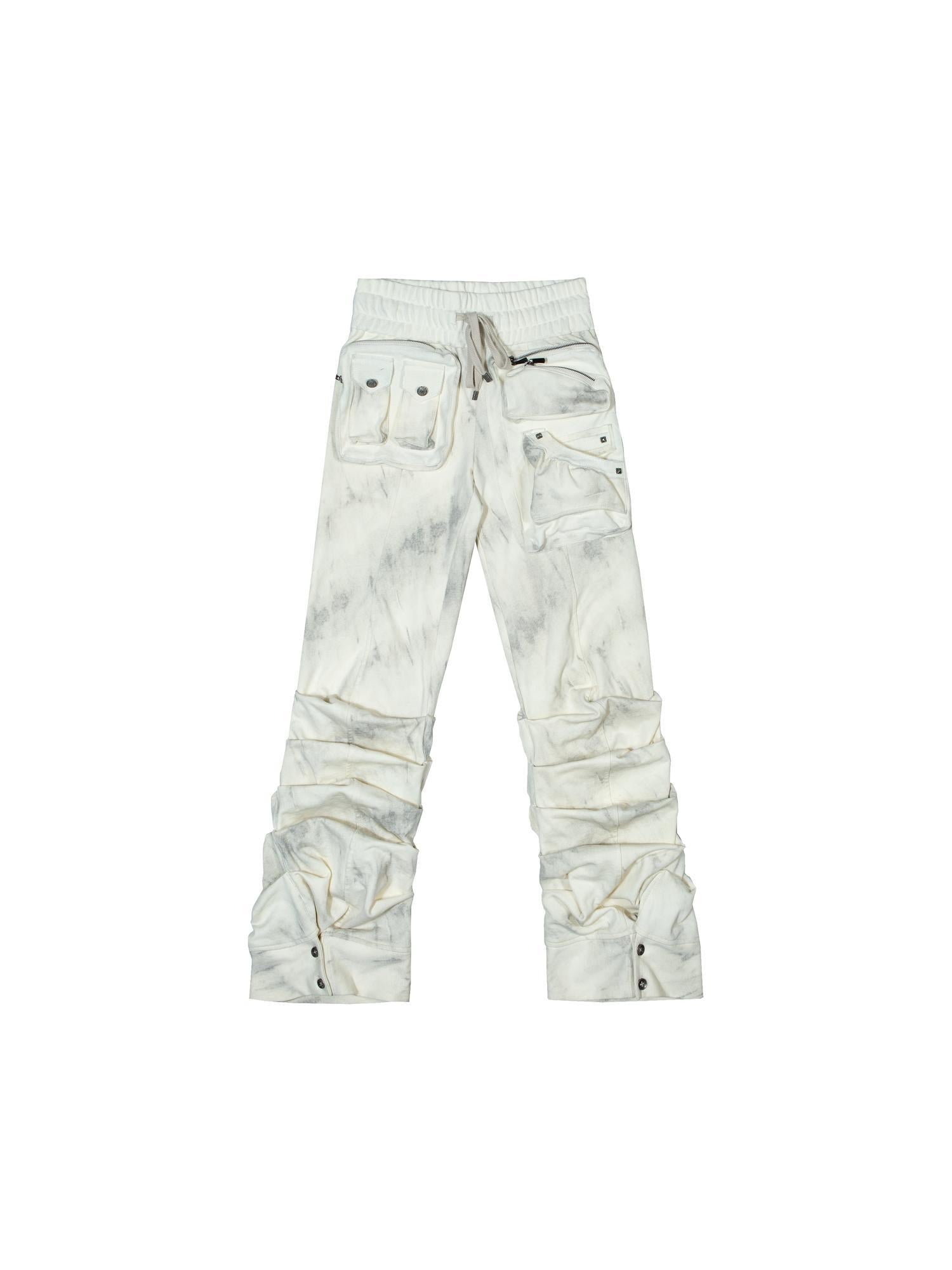 ARIADNAw Industrial Punk Pocket Pants Low Waist Loose Streetwear For Women