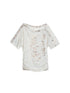 Vintage Y2K Collage Tee Asymmetrical Cut Out Top Retro Contrast Splicing