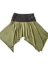 Asymmetric Color-Block Sequin Pleated Slim Fit Skirt