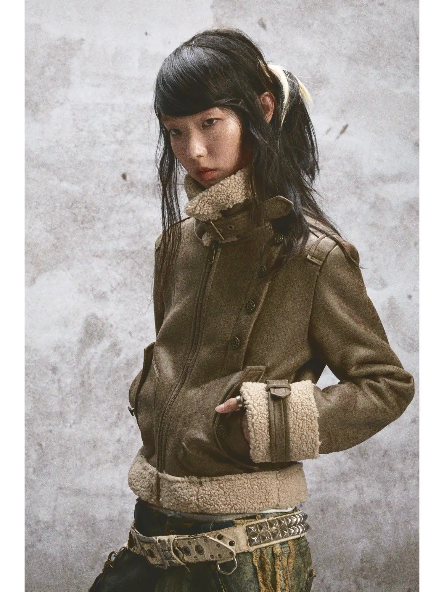 Heavy Duty Fur Lined Warm Stand Collar Thickened Jacket