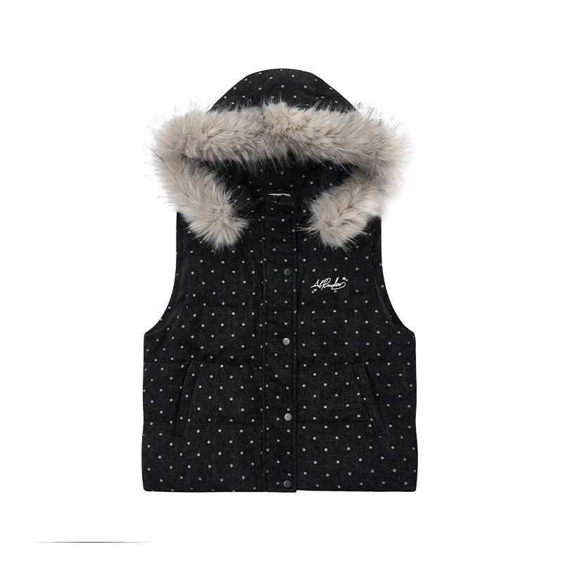 atrandom_Polka_Dot_Embroidered_Detachable_Hood_Faux_Fur_Collar_Women&