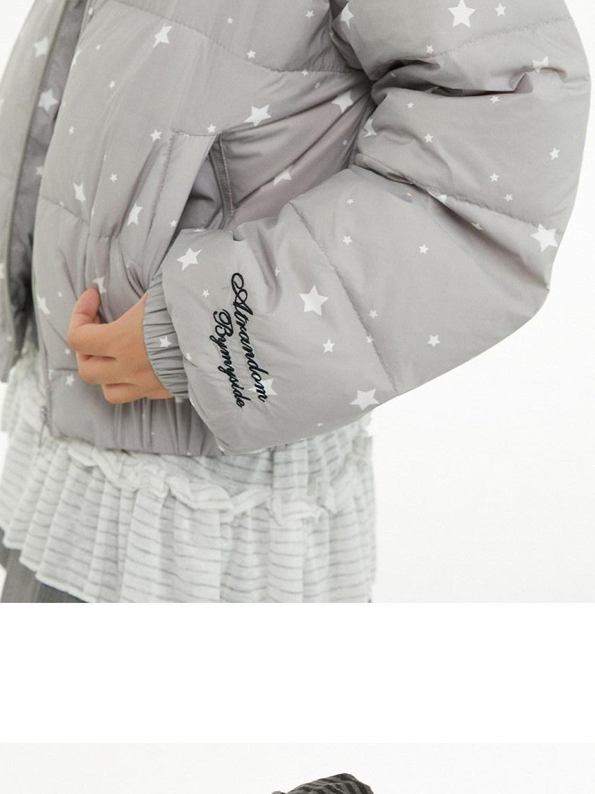 atrandom Puffer Embroidered Star Print Women&