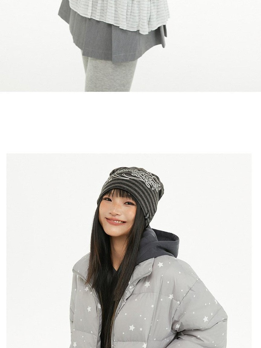 atrandom Puffer Embroidered Star Print Women&