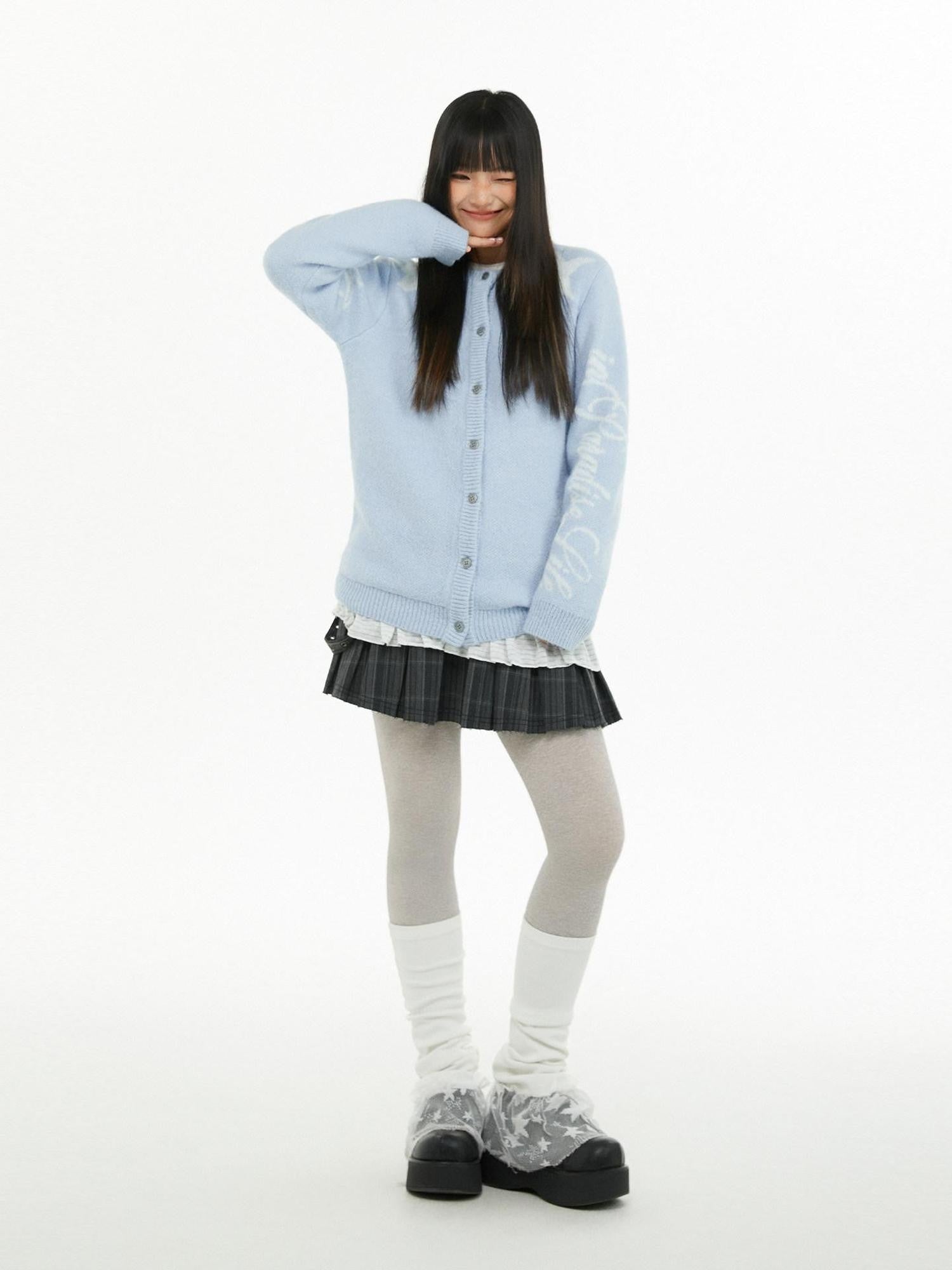 atrandom Relaxed Star Jacquard Crewneck Knit Women&