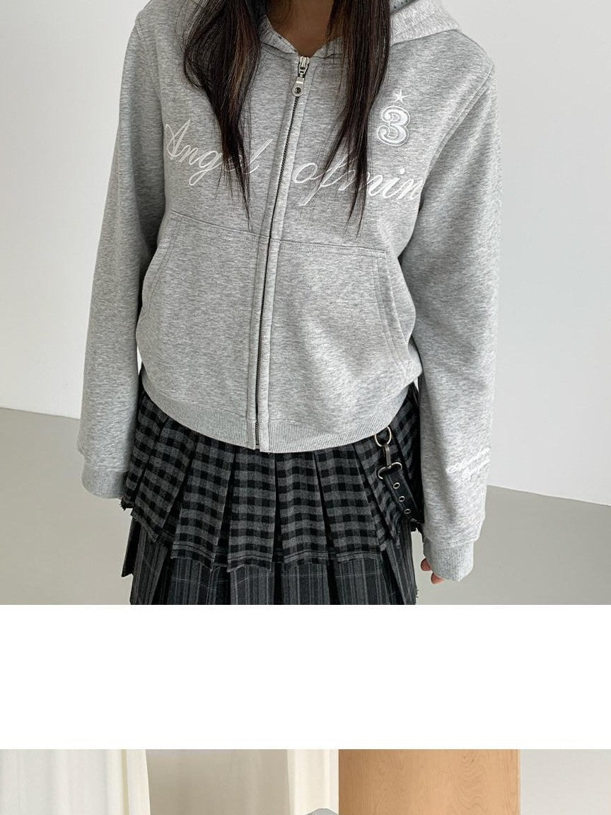 atrandom Star Print Embroidered Slim Cropped Women&