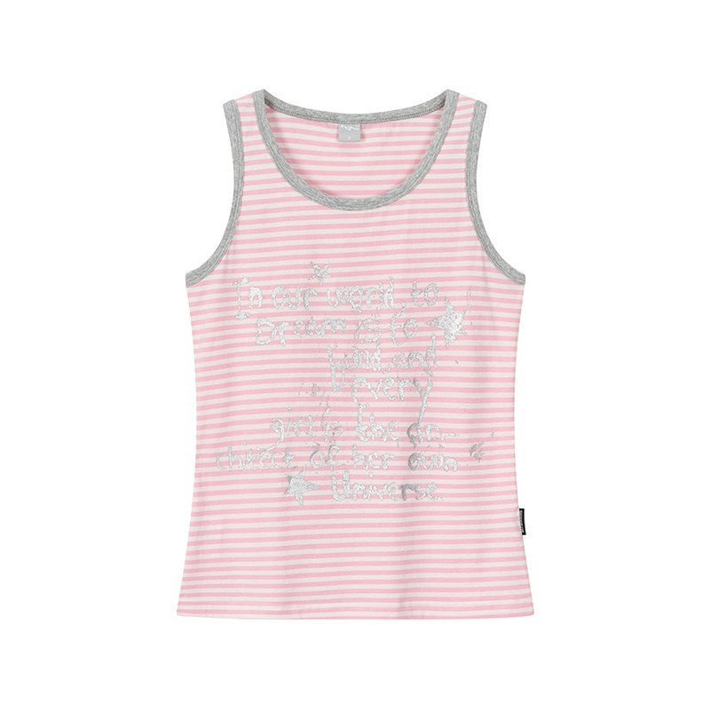 atrandom_Striped_Silver_Foil_Text_Print_Racerback_Women&