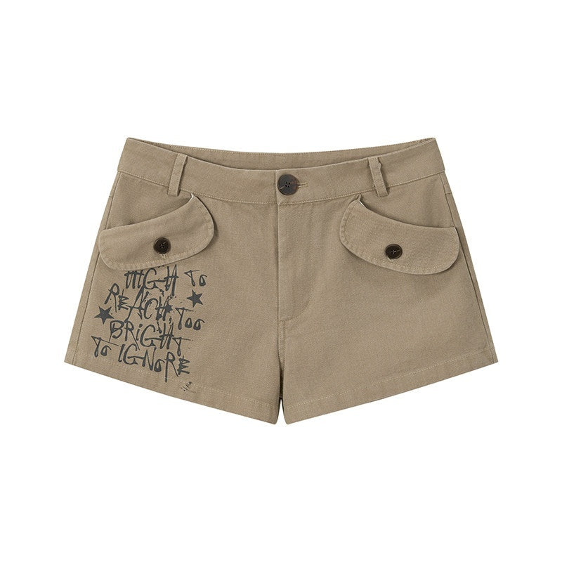 atrandom_Text_Print_Pockets_Workwear_Straight_Women&