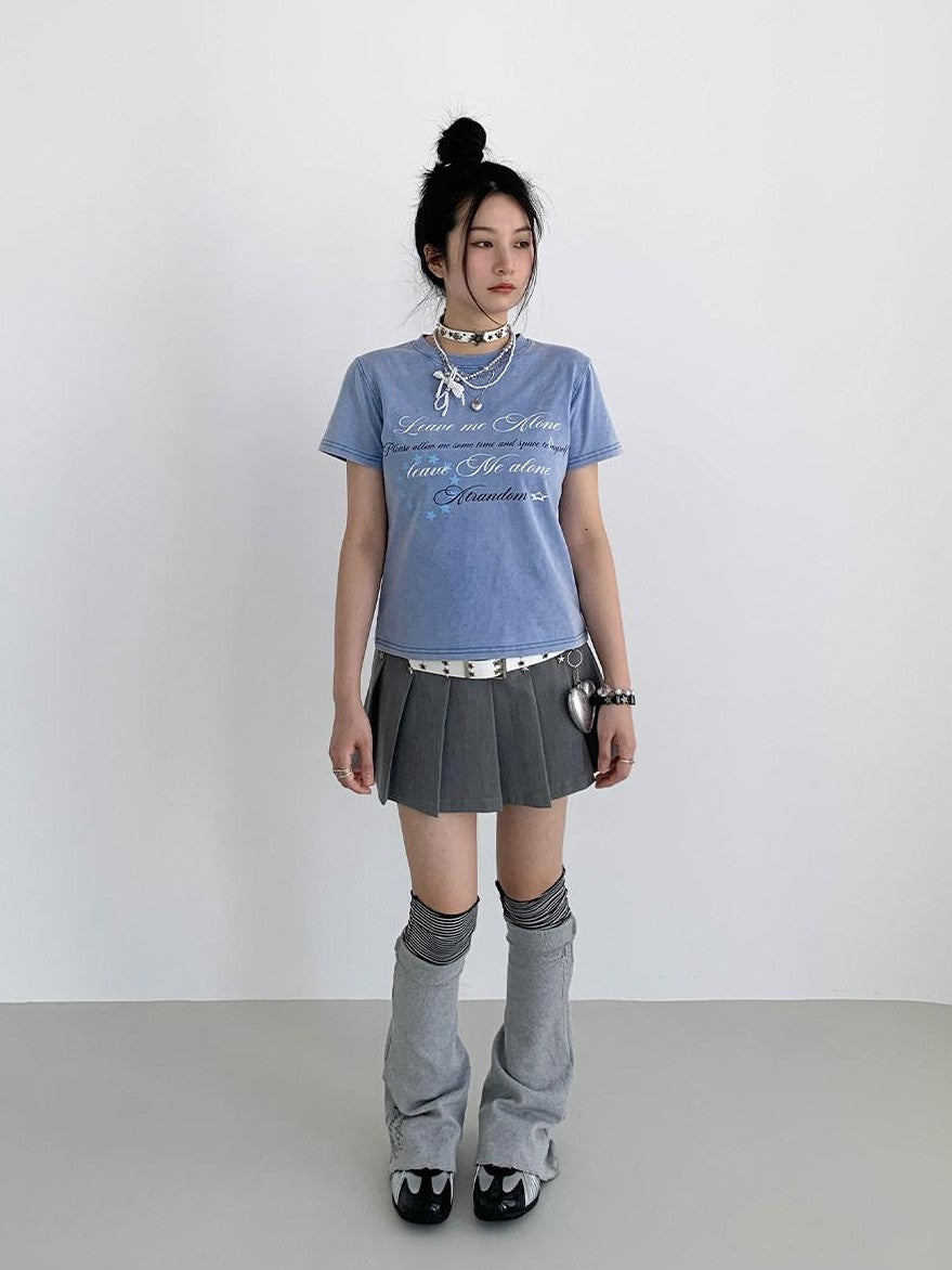 atrandom Whiteout Graphic Distressed Washed Crewneck Women&
