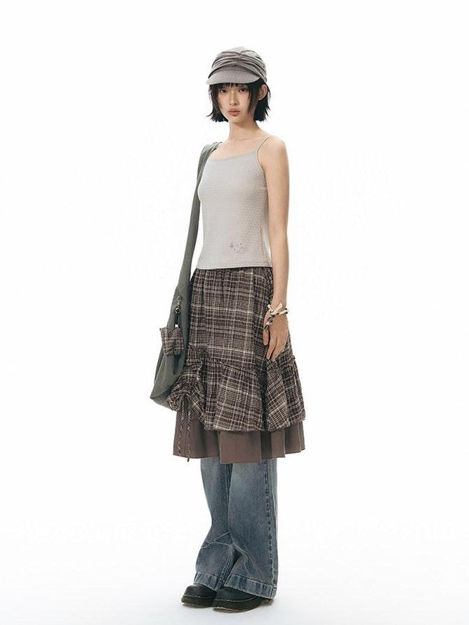 NAPSNAPS Washed Blue Star Embroidered Low Waist Micro Flare Women&