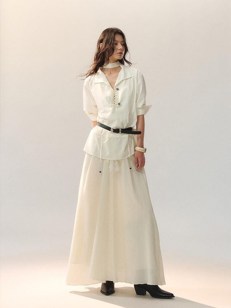 AnnoMundi Lace Cami Casual Shirt Dress Sleeveless City Women Polyester Slip Maxi Dresses
