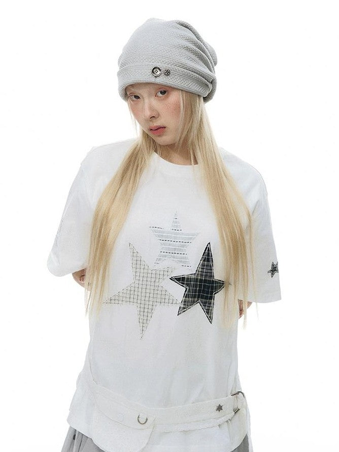 NAPSNAPS Star Applique Embroidered Women&