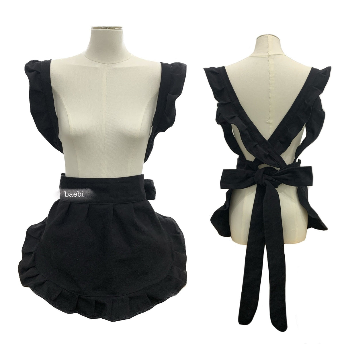 bae_bi_Ruffled_Cross_Back_Pinafore_Lined_Elastic_Waist_Women&
