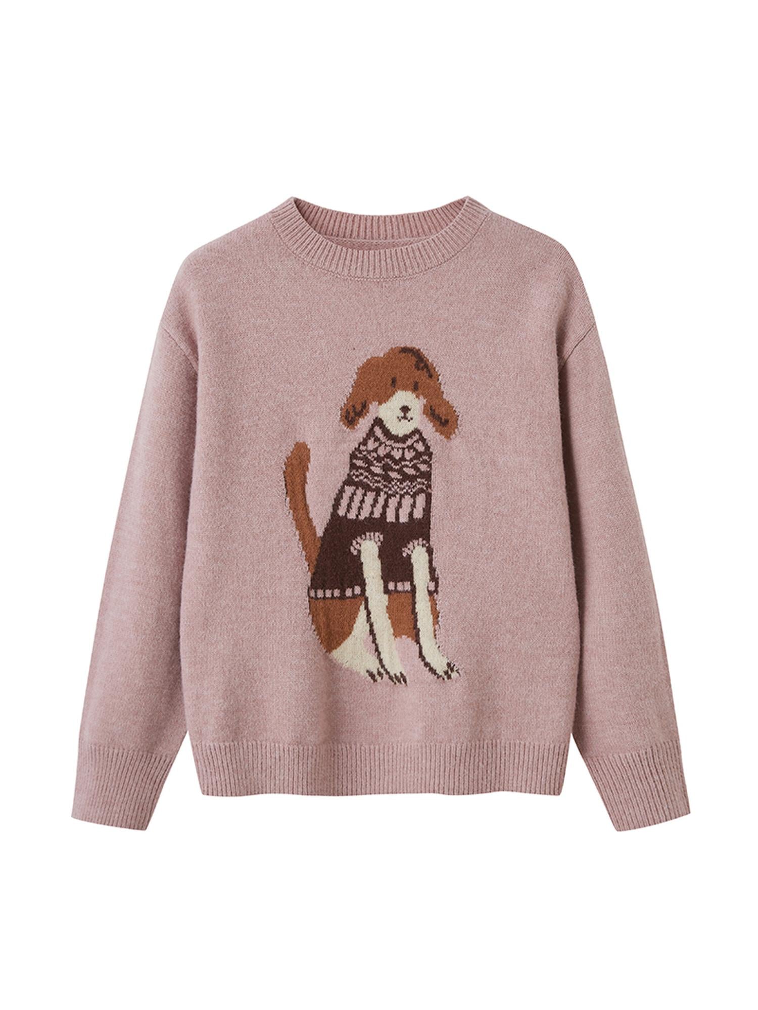 DIDDI MODA Fair Isle Dog Sweater Knit Pullover