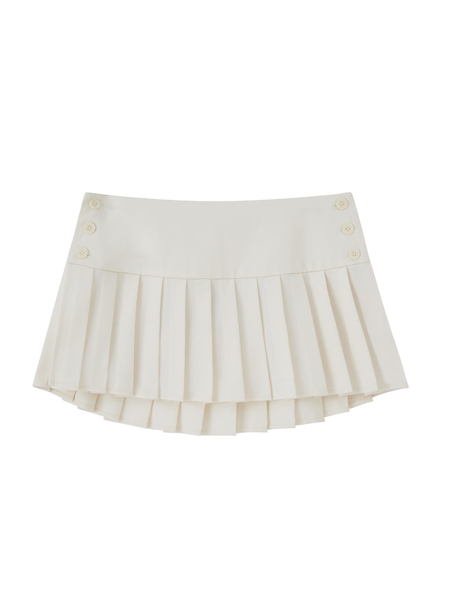 SweetChilling Adjustable Waist Pleated Midi Skirt Women Summer Skirt