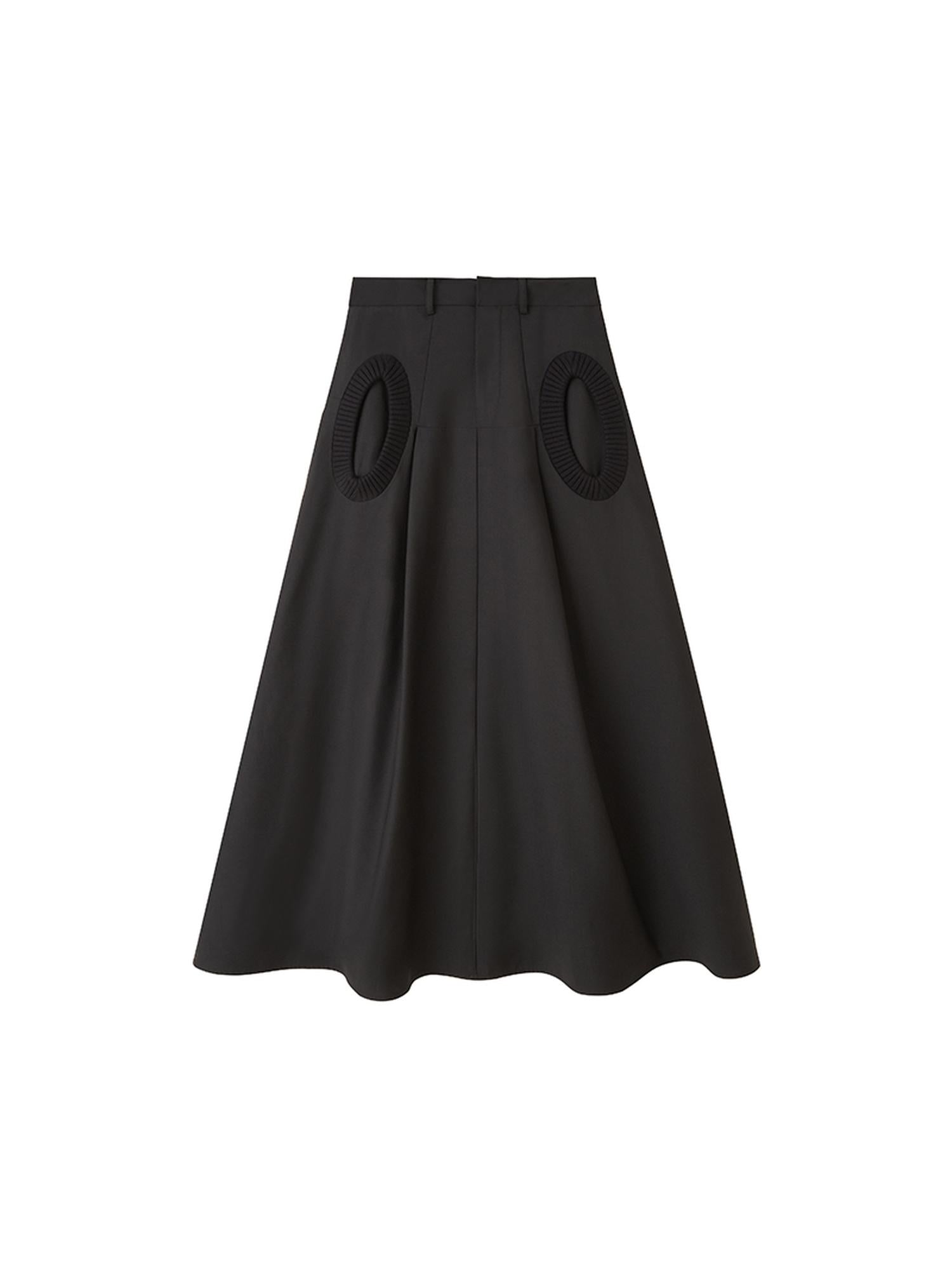 DIDDI MODA Circle Pocket A Line Maxi Skirt