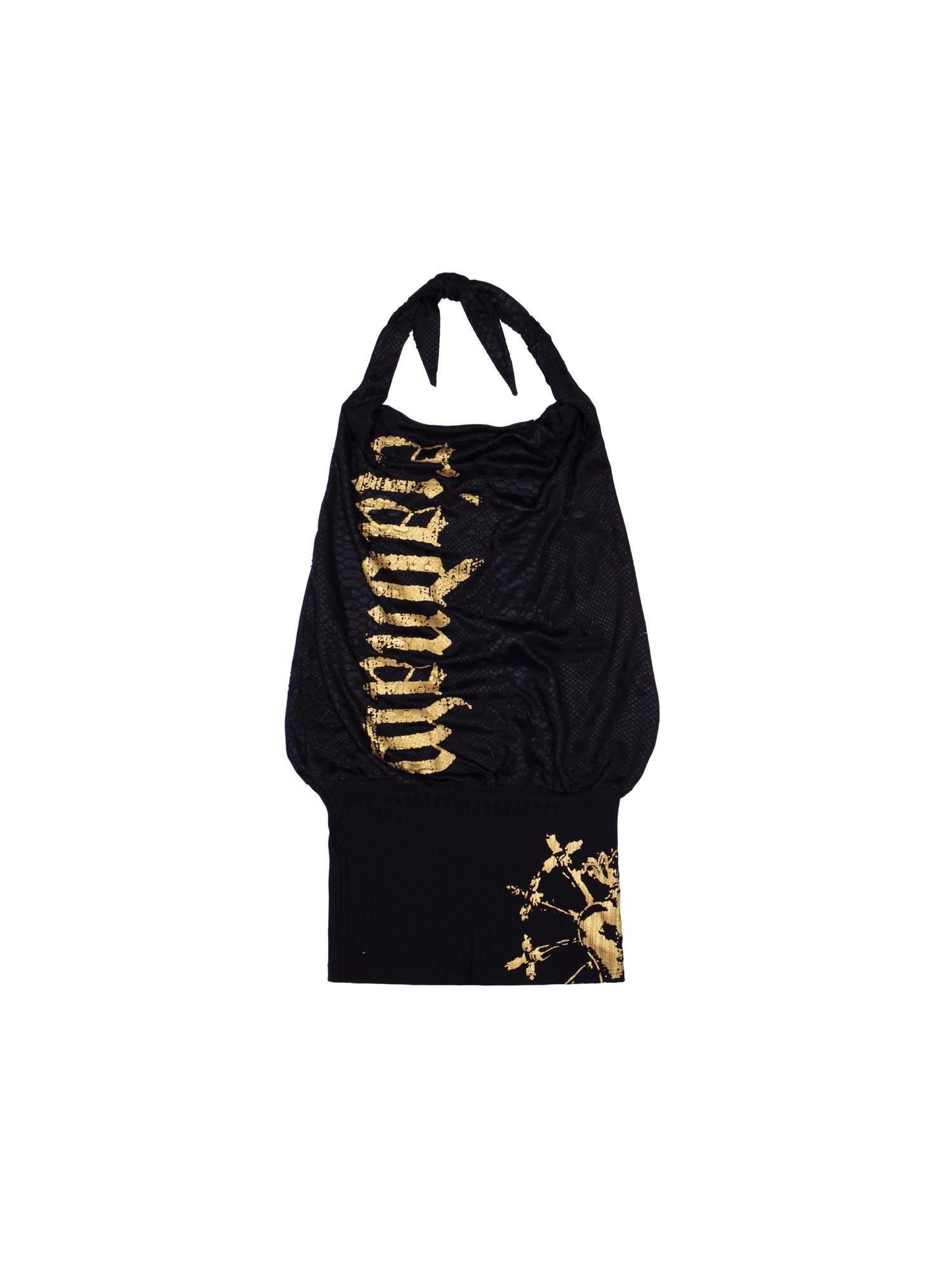 ARIADNAw Vintage Punk Copper Drop Collar Mini Dress
