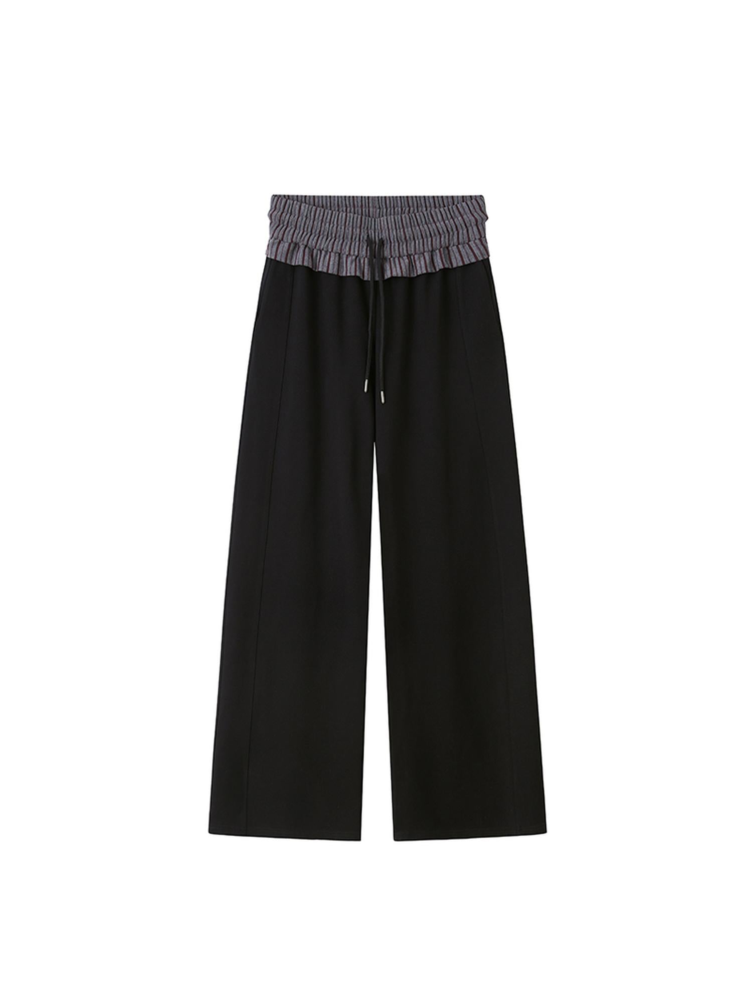 Relaxed Fit Stripe Waist Jogger Pants