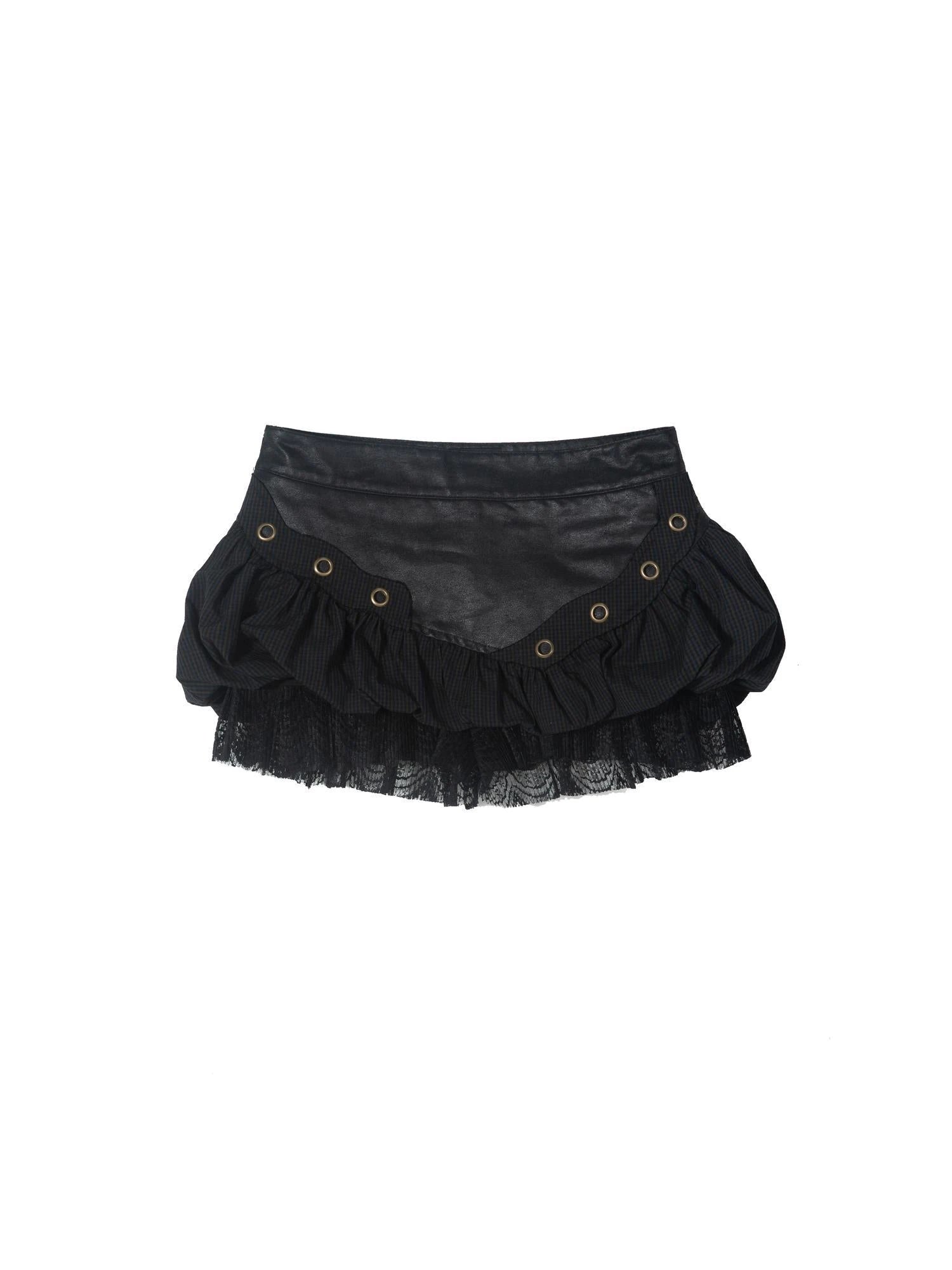 Low Rise Contrast Patchwork Plaid Bloomer Shorts Playful Streetwear